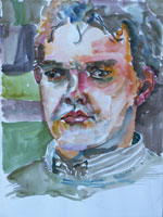 Uwe 02, Portrait, Aquarell